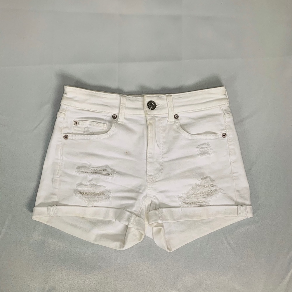 White American Eagle high waisted jeans shorts
